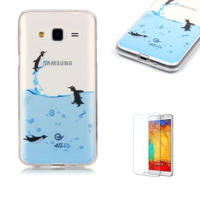 Galaxy J120(2016 Model) TPU Case with Free Screen Protector,Funyye See Through Transparent Soft Rubber Silicone... N165
