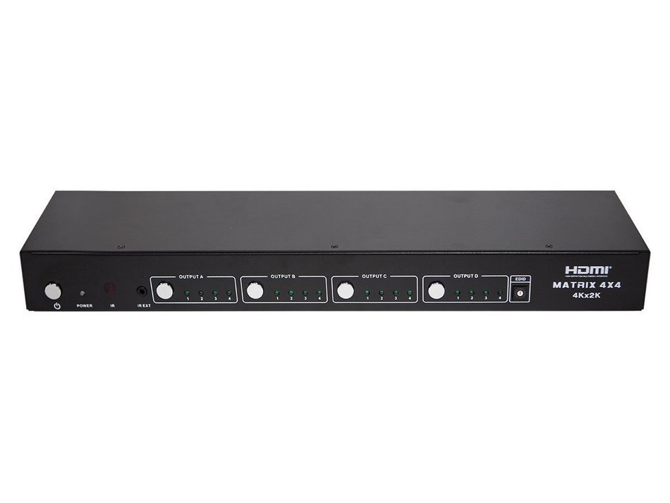 Monoprice Blackbird 4k 4x4 HDMI Matrix with 4x Coax Out N4