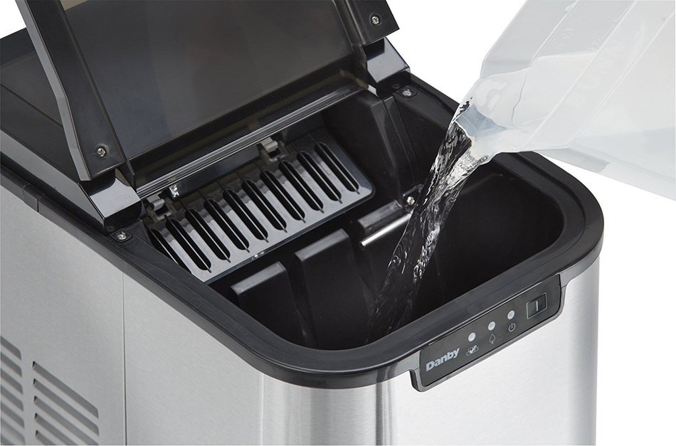 Danby DIM2500SSDB Portable Ice Maker, Stainless Steel N2