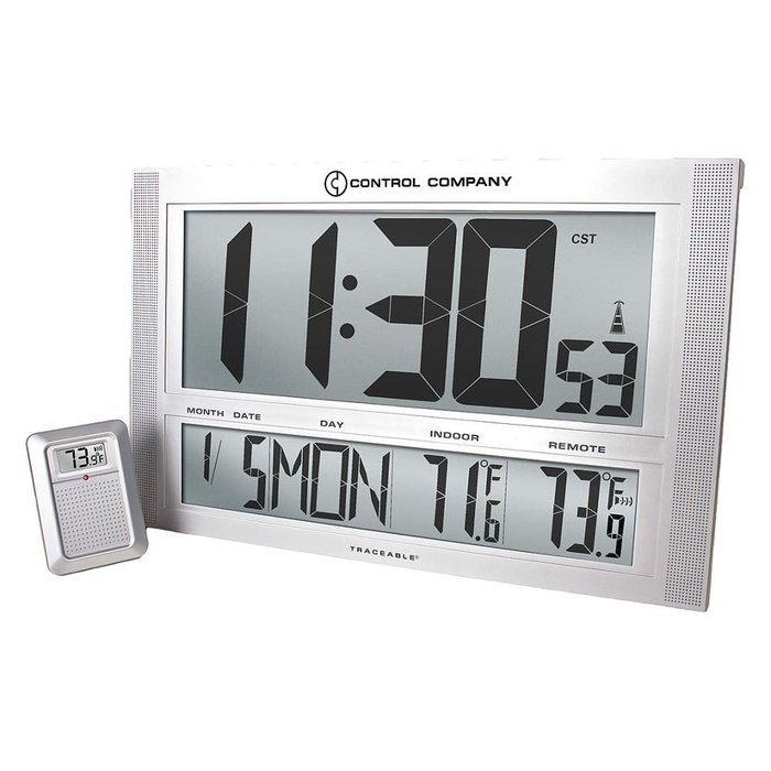 Traceable GIANT-DIGITS Atomic Clock w/Temperature