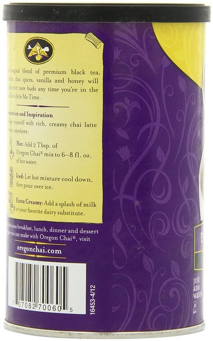 Oregon Chai Original Chai Tea Latte Powdered Mix, 10-Ounce Containers (Pack of 6) N3