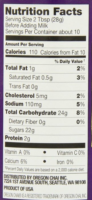 Oregon Chai Original Chai Tea Latte Powdered Mix, 10-Ounce Containers (Pack of 6) N4