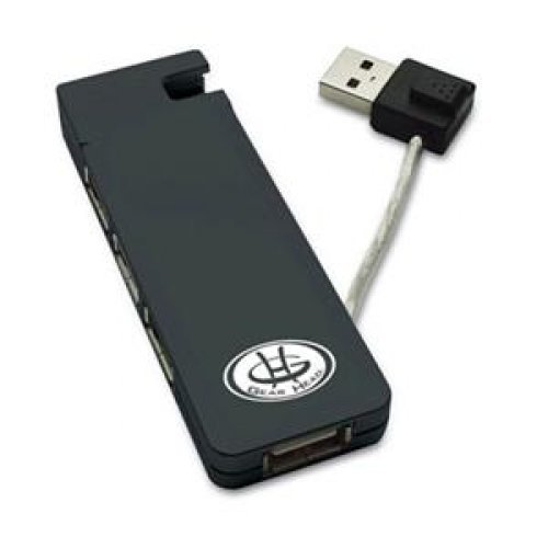 Gear Head (UH2100) 4-Port USB 2.0 Hub with Integrated USB Cable PC/Mac Compatible