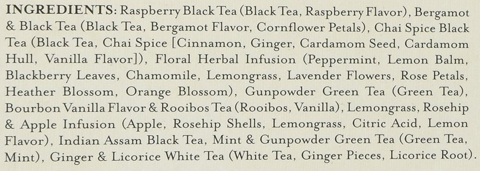 Trader Joe's a Tasting of Ten Teas