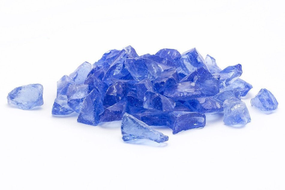 Dragon Glass 1/2" Medium Landscape Glass, 25 lb, Royal Blue N5