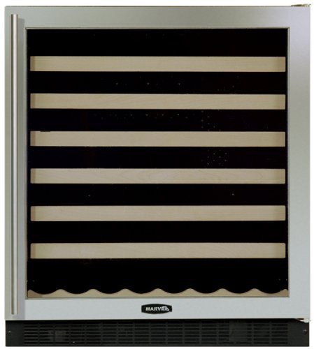 AGA Marvel 8SWCE621 Under Counter Wine Cellar, Black Cabinet with Left Hinge Black Frame Glass Door, 15-Inch N2