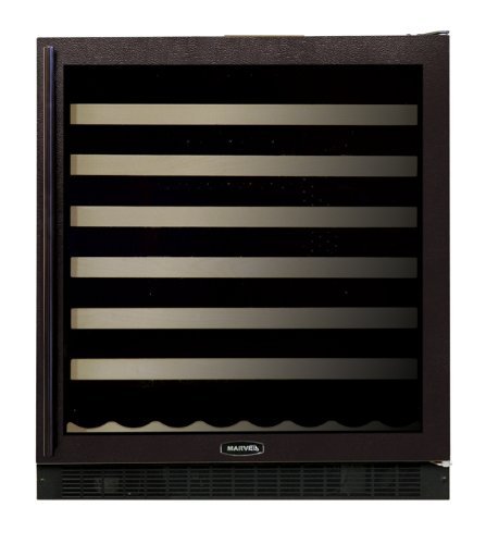 AGA Marvel 8SWCE621 Under Counter Wine Cellar, Black Cabinet with Left Hinge Black Frame Glass Door, 15-Inch N3