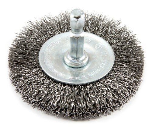 Forney 72734 Wire Wheel Brush, Fine Crimped with 1/4-Inch Hex Shank, 2-1/2-Inch-by-.008-Inch by Forney