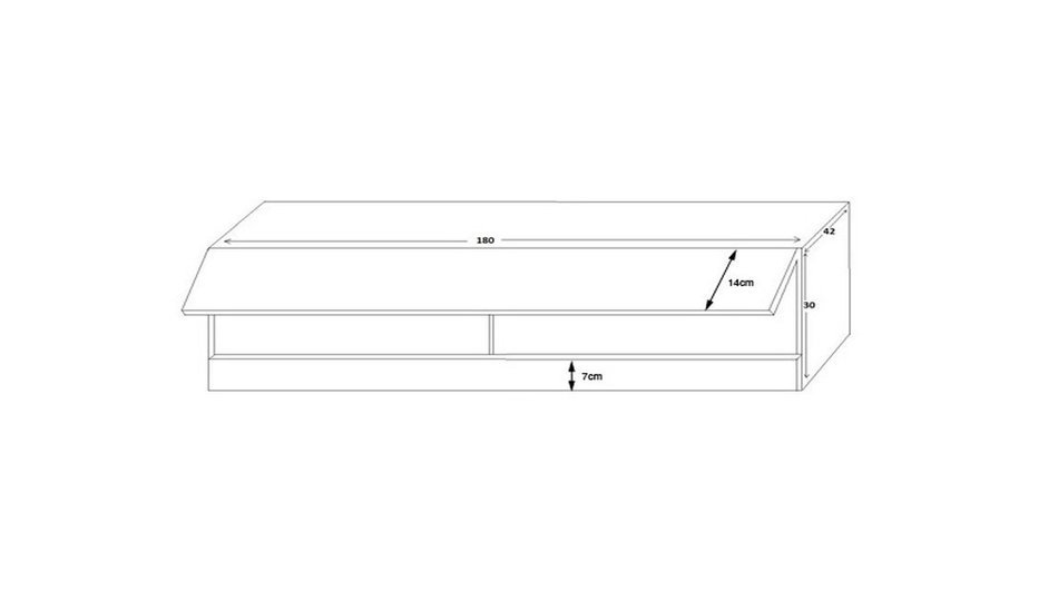 Seattle VER 80" LED - TV Stand - High Gloss TV Stand / Media Shelf - Design Hanging Furniture / Hanging TV Stand... N6