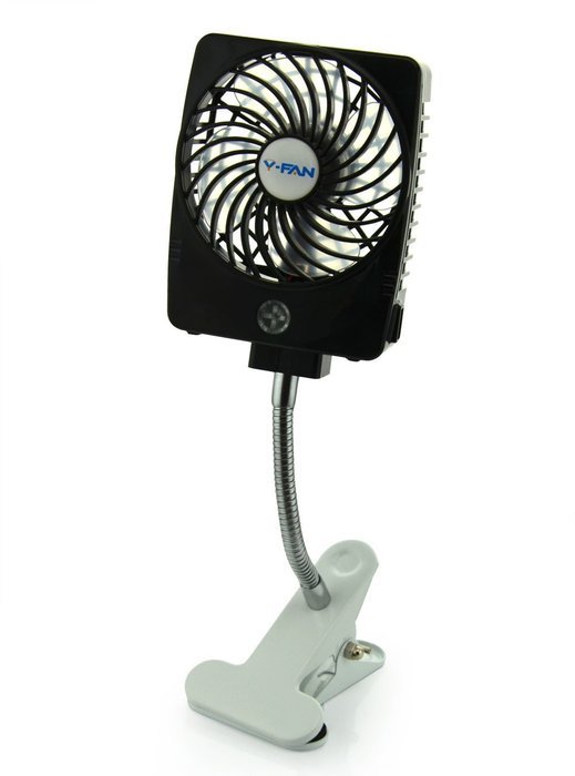 Welltop&reg; Mini Sqaure Electrical Rechargeable Fan Desktop Clip-on Fan Summer Cooler Electric Personal Fan Power... N5