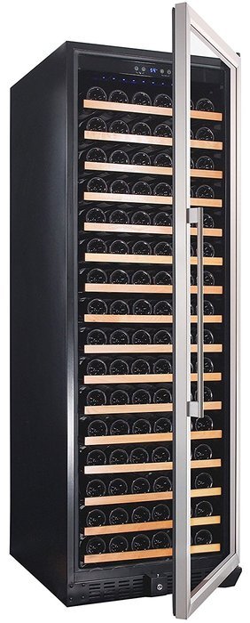 Smith & Hanks 166 Bottle Single Zone Wine Refrigerator, Stainless Steel Door, Built-In or Free Standing N3