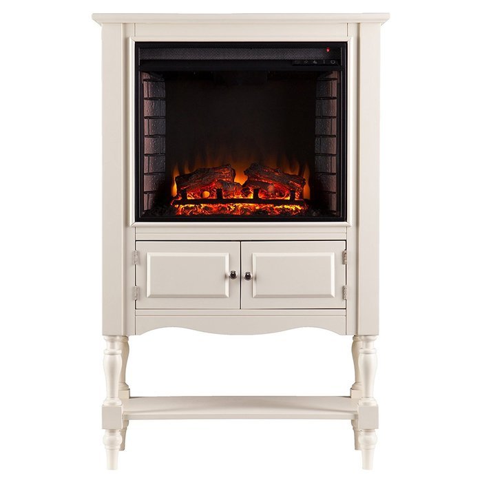 Southern Enterprises Catalyne Vertical Console Fireplace - White N2