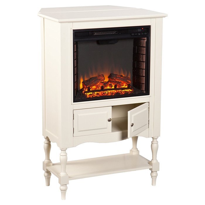 Southern Enterprises Catalyne Vertical Console Fireplace - White N4