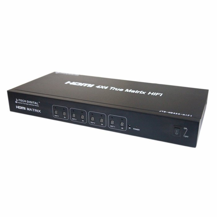 J-Tech Digital JTD-HD4X2-HIFI HDMI 4x2 Matrix Version 1.3 Certified for Full HD 1080p and Support 3D N6