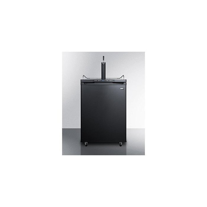 Summit SBC635M Commercial 5.7 cu. ft. Freestanding Beer Dispenser with Black Door Auto Defrost and Digital