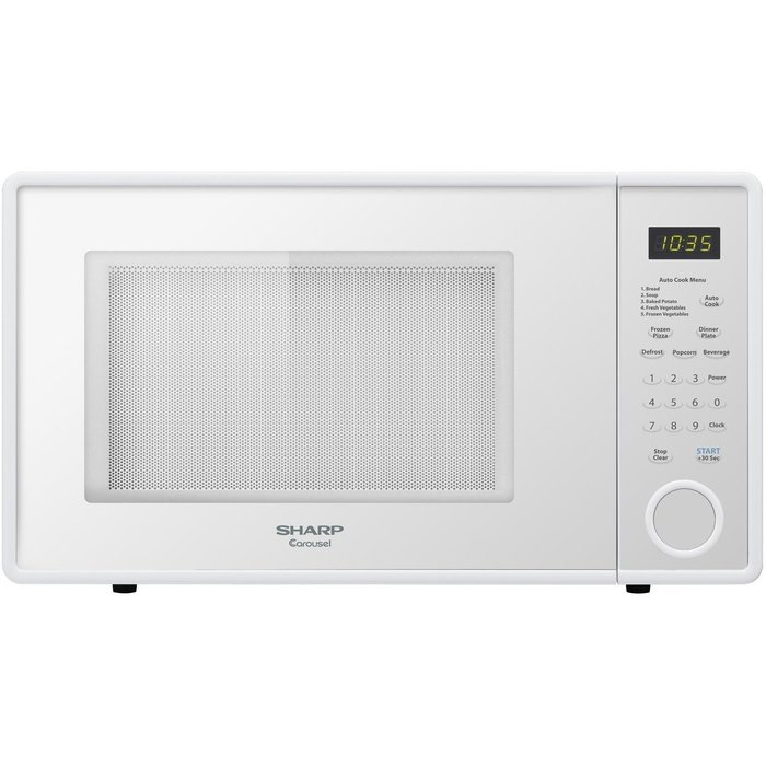 Sharp Carousel Countertop 1000 Watt 1.1 Cubic Feet Microwave Oven (Black) N6