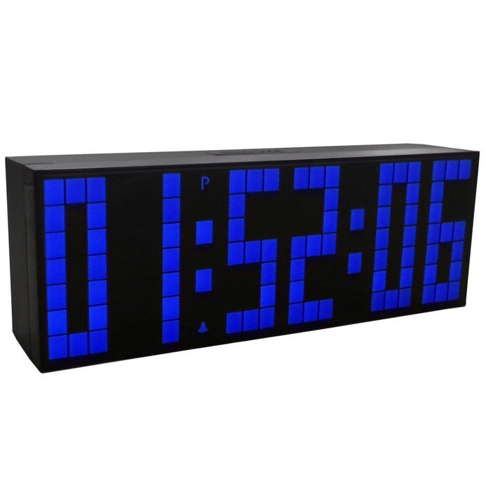 Chihai Big Screen Countdown Timer with Remote Control Digital Alarm Desk Clock(blue Light) N3