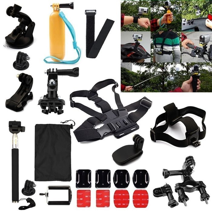 ANART 24 in1 Professional Basic Accessories Combo Kits For GoPro Hero Black/Silver 3 3+ 4 andANART SPC-01(W8)...