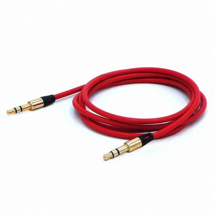 Vilight 3.5mm Male to Male Aux Audio Cable, 3 Feet, Red N6