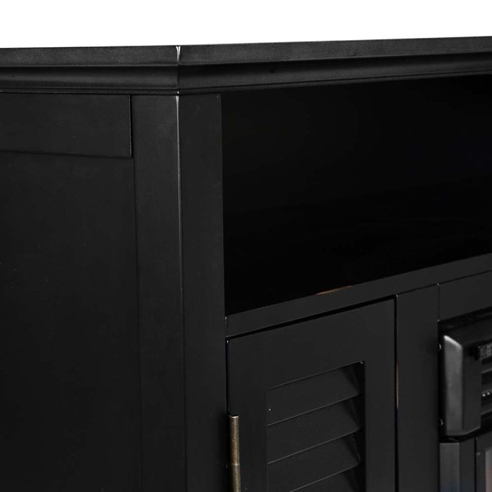 Media Electric Fireplace in Black Finish N3