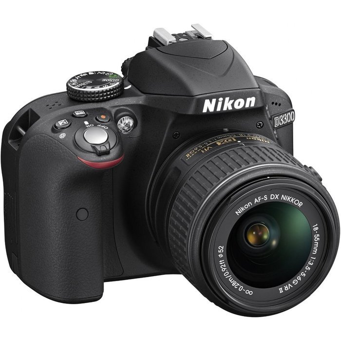 Nikon D3300 24.2 MP CMOS Digital SLR with AF-S DX NIKKOR 18-55mm f/3.5-5.6G VR II Zoom Lens (Black) (Certified... N8