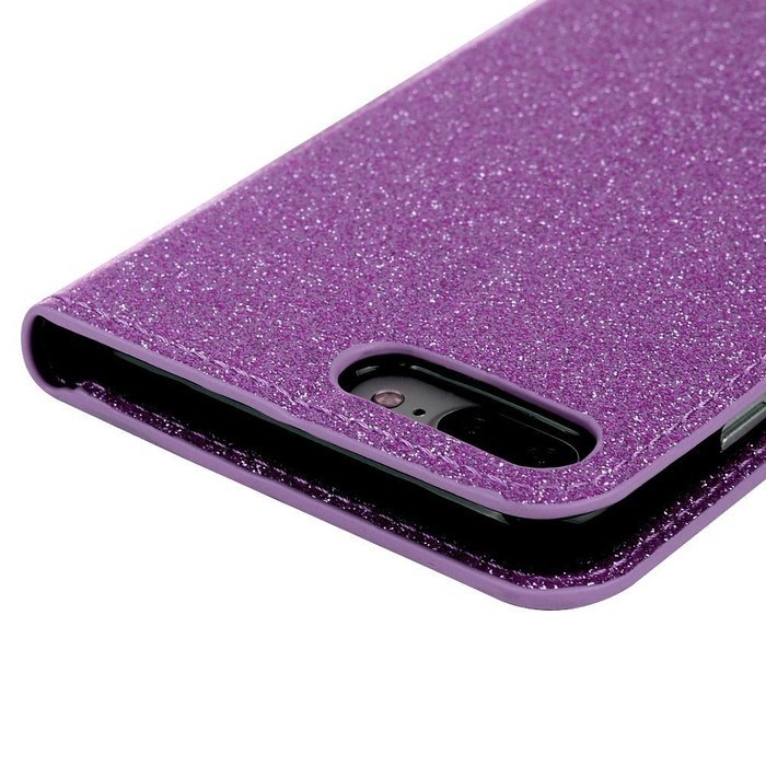 Badalink iPhone 7 Plus Wallet Case (5.5") Stand Flip Case Shiny Glitter PU Leather Case Shockproof Soft TPU Inner... N13