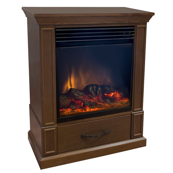 Comfort Earth Elkin 20'' Mobile Electric Fireplace - Walnut N3