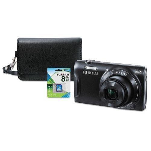 FUJIFILM 600013932 FinePix T555 Digital Camera Bundle, 12x Optical Zoom, 16 MP, Black