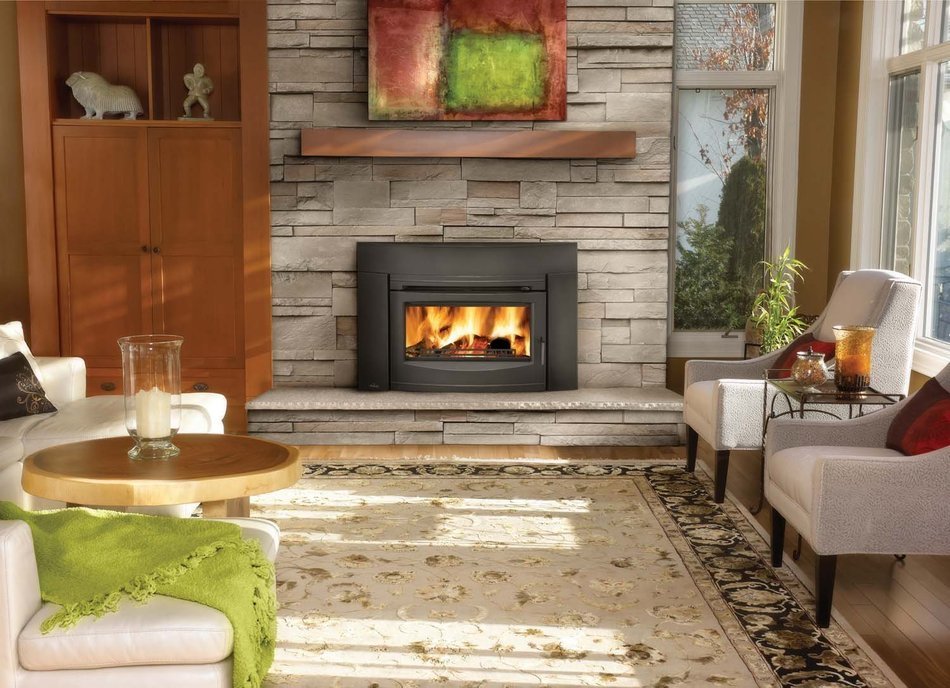 Napoleon EPI3TN Oakdale Series Cast Iron Wood Insert, Traditional, Majolica Brown N6