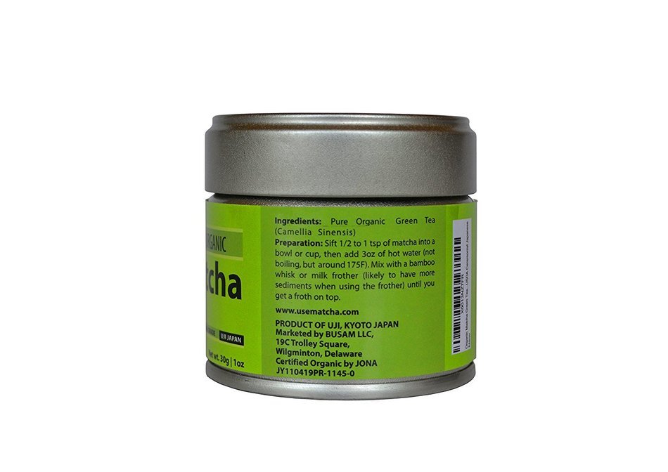 Matcha Green Tea Powder Organic - USDA &ndash; 4 oz - 50%-50% Mix of Ceremonial and Culinary Japanese Matcha N12