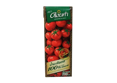 Doikham Tomato Juice 100% From Natural, Healthy Fruit Juice 200ml. (Pack of 4)