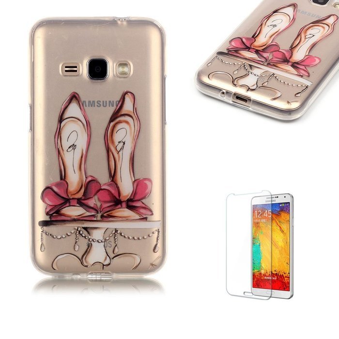 Galaxy J120(2016 Model) TPU Case with Free Screen Protector,Funyye See Through Transparent Soft Rubber Silicone... N182