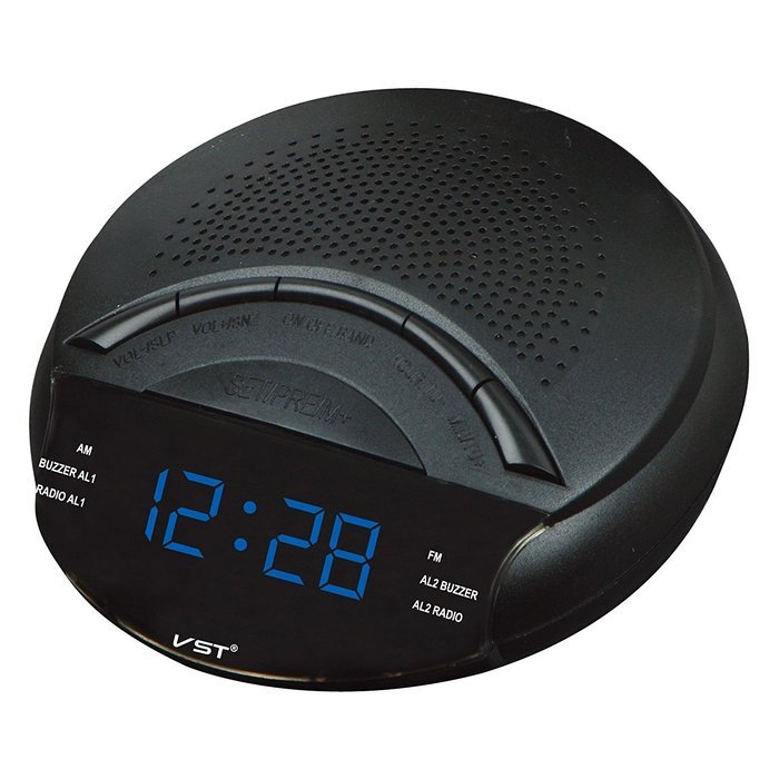 LEE Alarm Clock Radio with AM/FM Radio, 0.6&rdquo; Digital LED Display