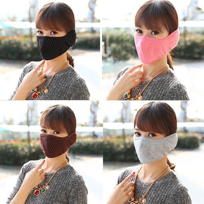 Spritech(TM) 5 Pcs Fashion Warm Cotton Bowknot Deaign Mask Anti Dust Mask Anti-fog Mask Earloop Face Mask Safety... N3