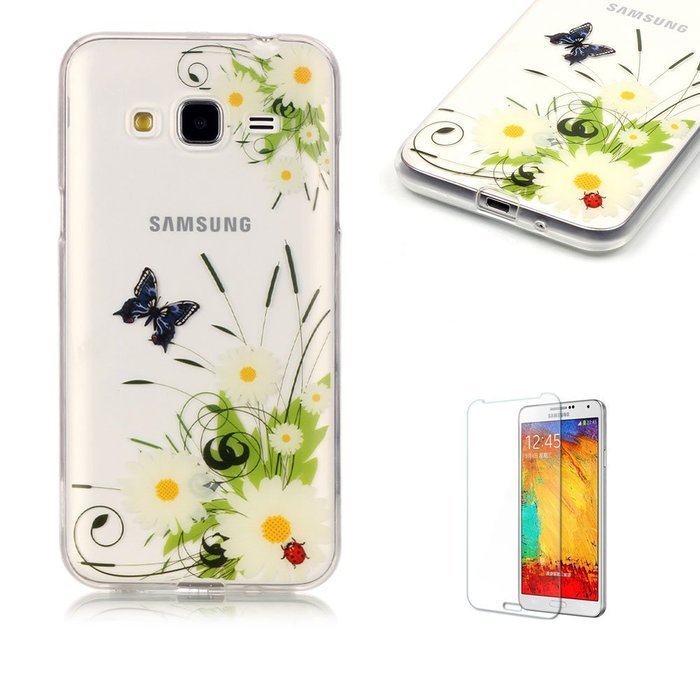 Galaxy J120(2016 Model) TPU Case with Free Screen Protector,Funyye See Through Transparent Soft Rubber Silicone... N200