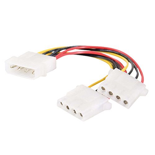 C2G / Cables To Go 03166 One 5.25 Inch to Two 5.25 Inch Internal Power Y-Cable, Multi-Color (6 Inch) N4