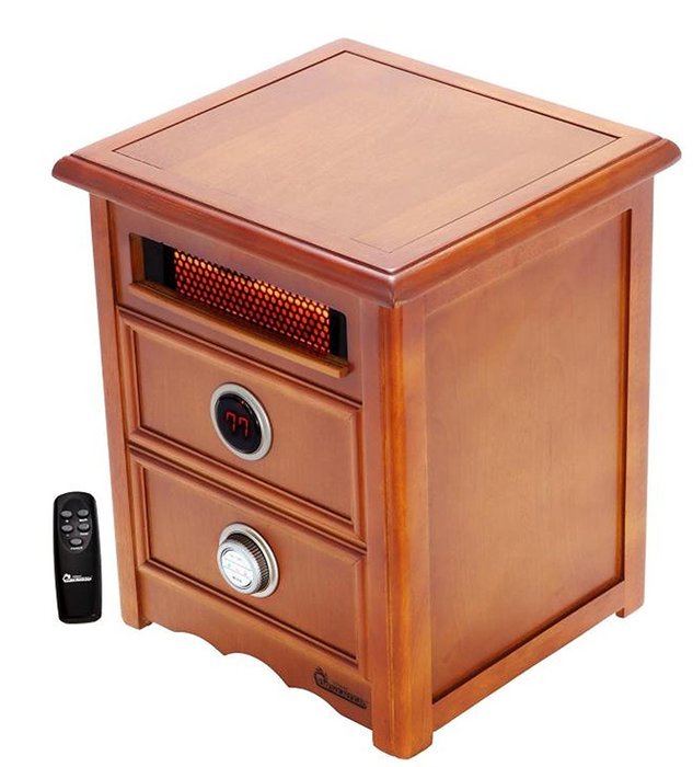 Dr. Infrared 1500W Electric Nightstand Heater with Remote (Pair) N2