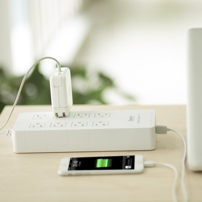 iDsonix 8 Power Socket Outlets with 5V 2.4A 5-Port Smart USB Charging Ports 5ft Cord Built-in Surge Protector...