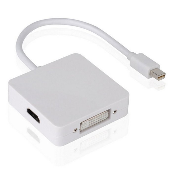 DOUBLETHREE 3 In 1 1080P Display Port DP to HDMI VGA DVI Adapter Converter Cable for MacBook N6