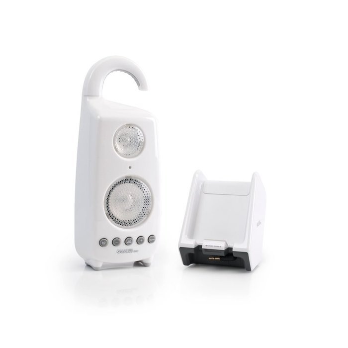 C2G / Cables To Go Audio Unlimited 900MHz Wireless Shower Speaker with Dual Power Transmitter, White (SPK-SHOWER2) N7