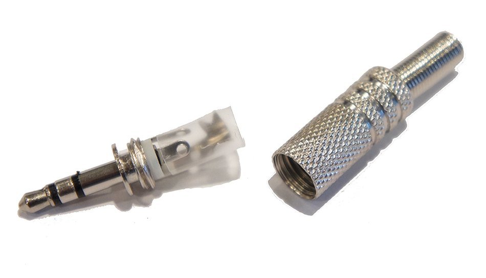 1/8" 3.5mm Stereo TRS Male Solder Metal Headphone Connector Plug Upgrade Replacement N2