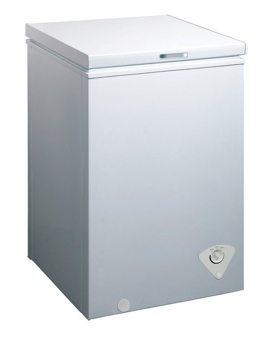 midea WHS-129C1 Single Door Chest Freezer, 3.5 Cubic Feet, White N2