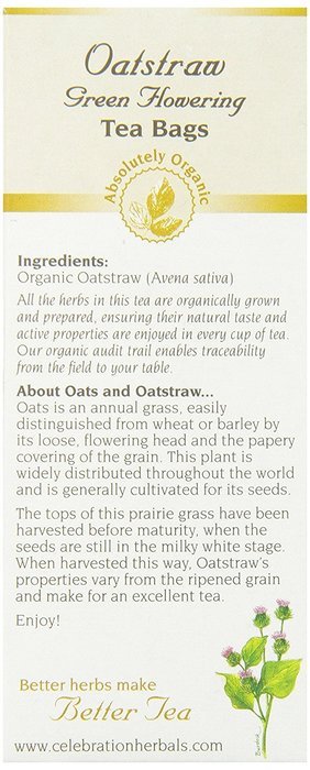 Celebration Herbals Oatstraw Green Flowering Herbal Tea -- 24 Tea Bags N4