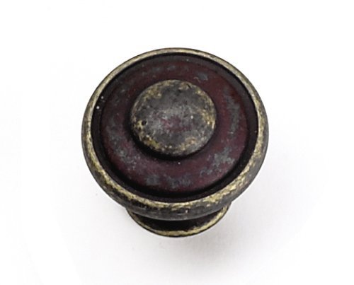 Laurey 24178 Cabinet Hardware 1-1/8-Inch Button Top Knob, Weathered Antiqued Bronze by Laurey