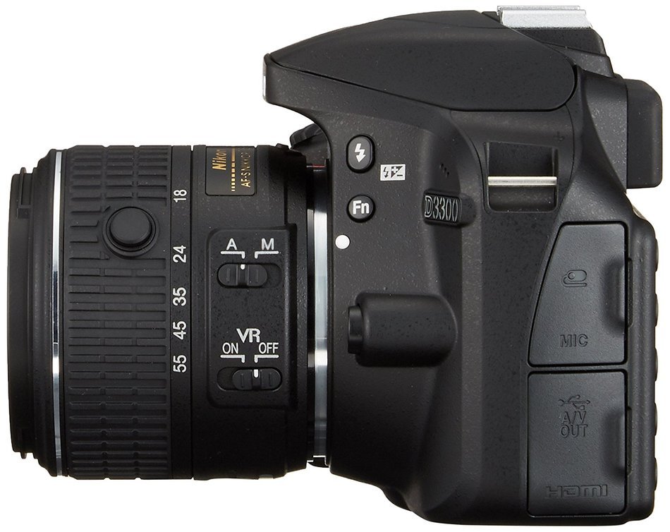 Nikon digital camera D3300 double zoom kit 18-55mm DX VR II & 55-200mm DX VR II Lenses2 Black N9