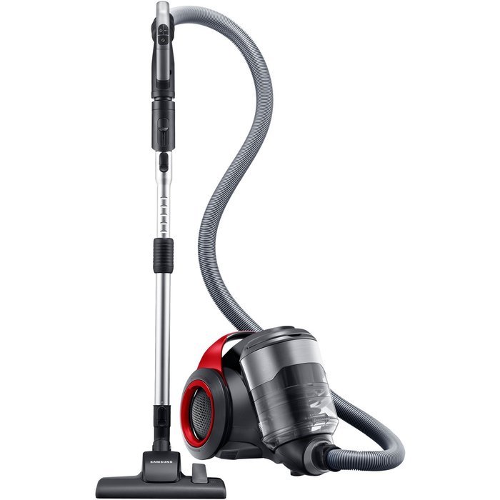 Samsung VC12F70HNHR/AA Motion Sync Bagless Canister Vacuum with Superior Swivel Steering, Vitality Red