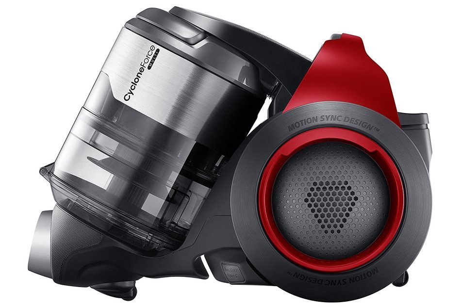 Samsung VC12F70HNHR/AA Motion Sync Bagless Canister Vacuum with Superior Swivel Steering, Vitality Red N2