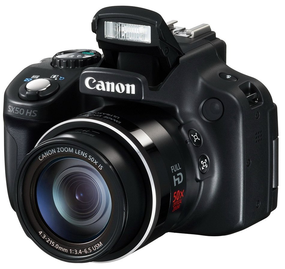 Canon PowerShot SX50 HS 12MP Digital Camera with 2.8-Inch LCD (Black) - International Version (No Warranty) N6