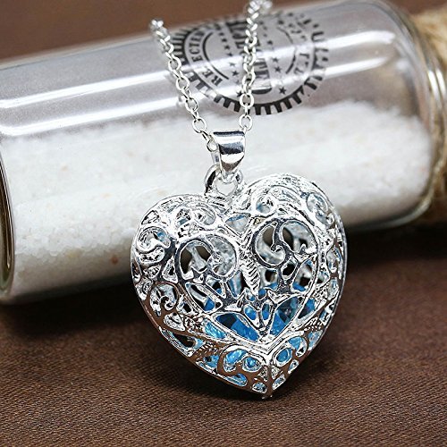 Lovers Gift Womens Fashion Silver Heart Hollow Out Branch Delicate Pendant N4