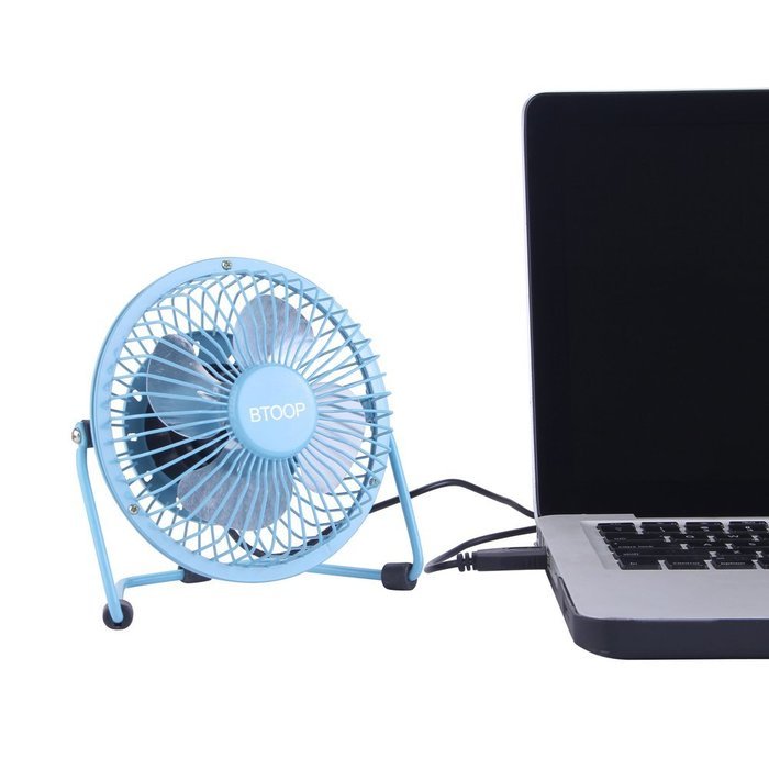 BTOOP 4 Inch Mini USB Desk Fan - Small - Black N10